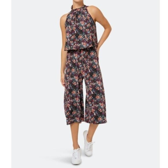 LEOTA Skyler Floral Sleeveless Popover Jumpsuit - NWT - Medium - Picture 2 of 5